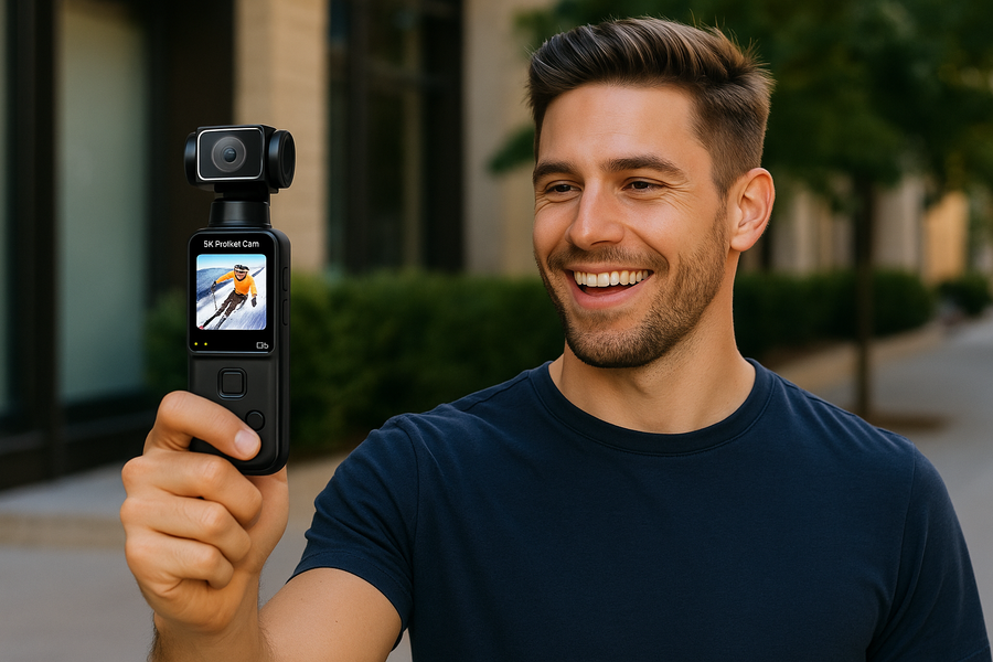MINI CAMÉRA D’ACTION 5K™ – Compacte, Étanche, Ultra-Stable